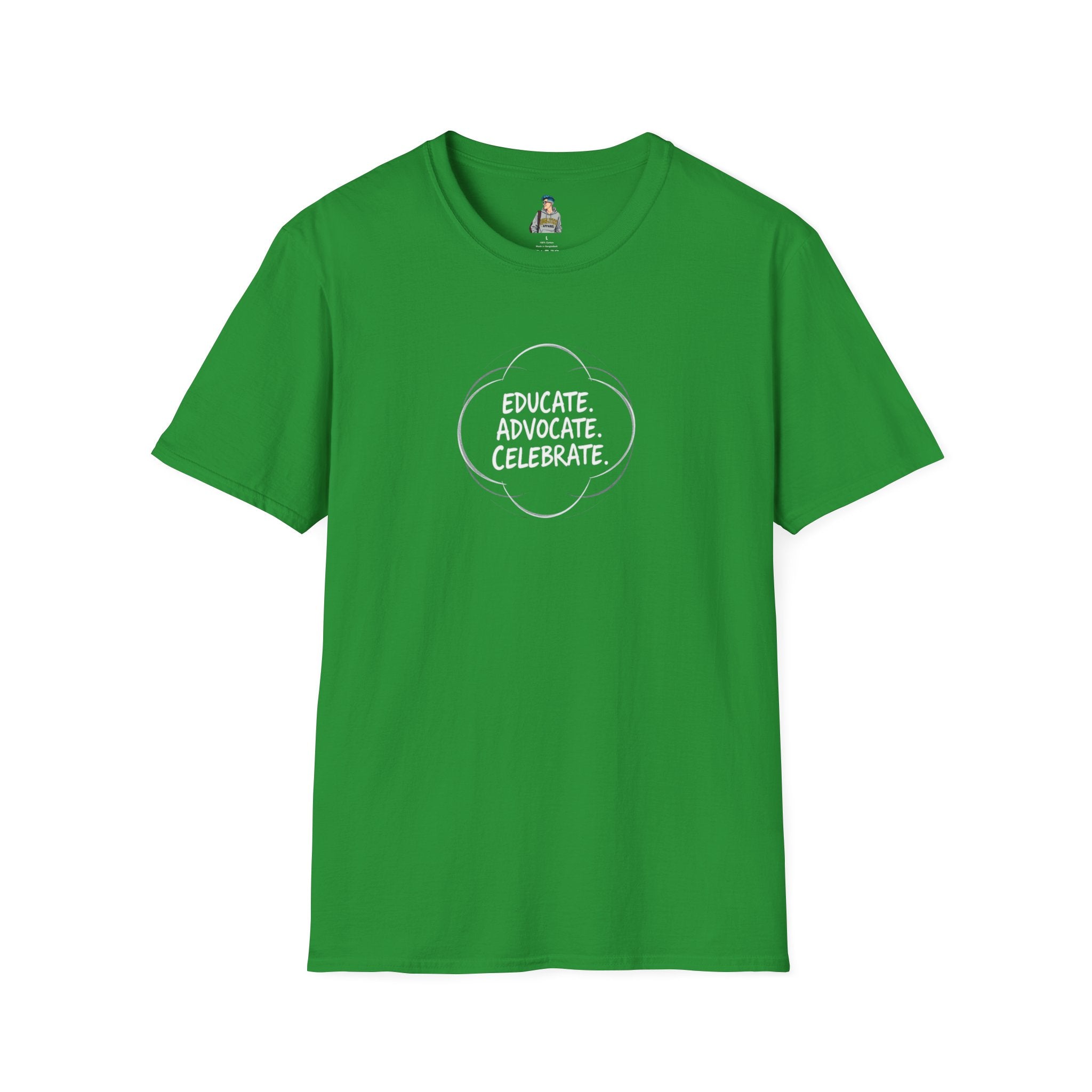 Subtle Pride Educate Advocate Celebrate Minimalist T-Shirt for Every Occasion - EqualiTees.Me