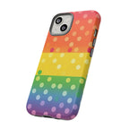 Rainbow Polka Dot Tough Phone Case for iPhone