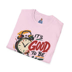 T-Shirt — "It's Good To Be Woke" Graphic Tee (Alarm Clock Design)