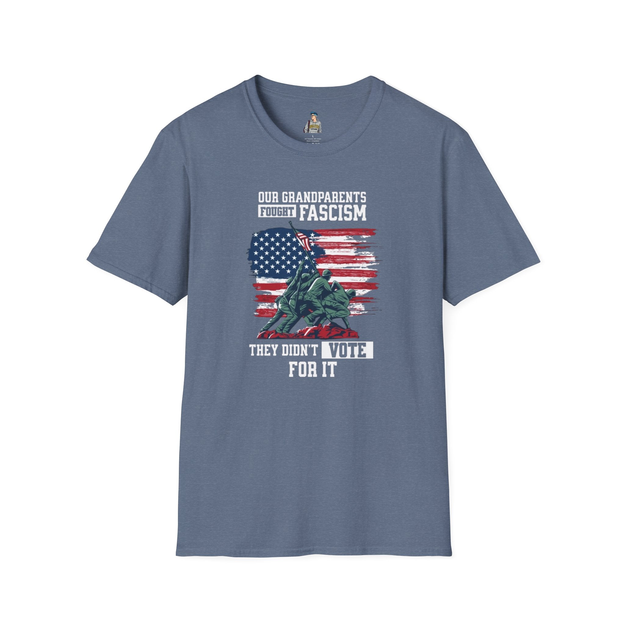 Patriotic Anti-Fascism T-Shirt - Voting for a Traitor Makes You One - Unisex Softstyle T-shirt