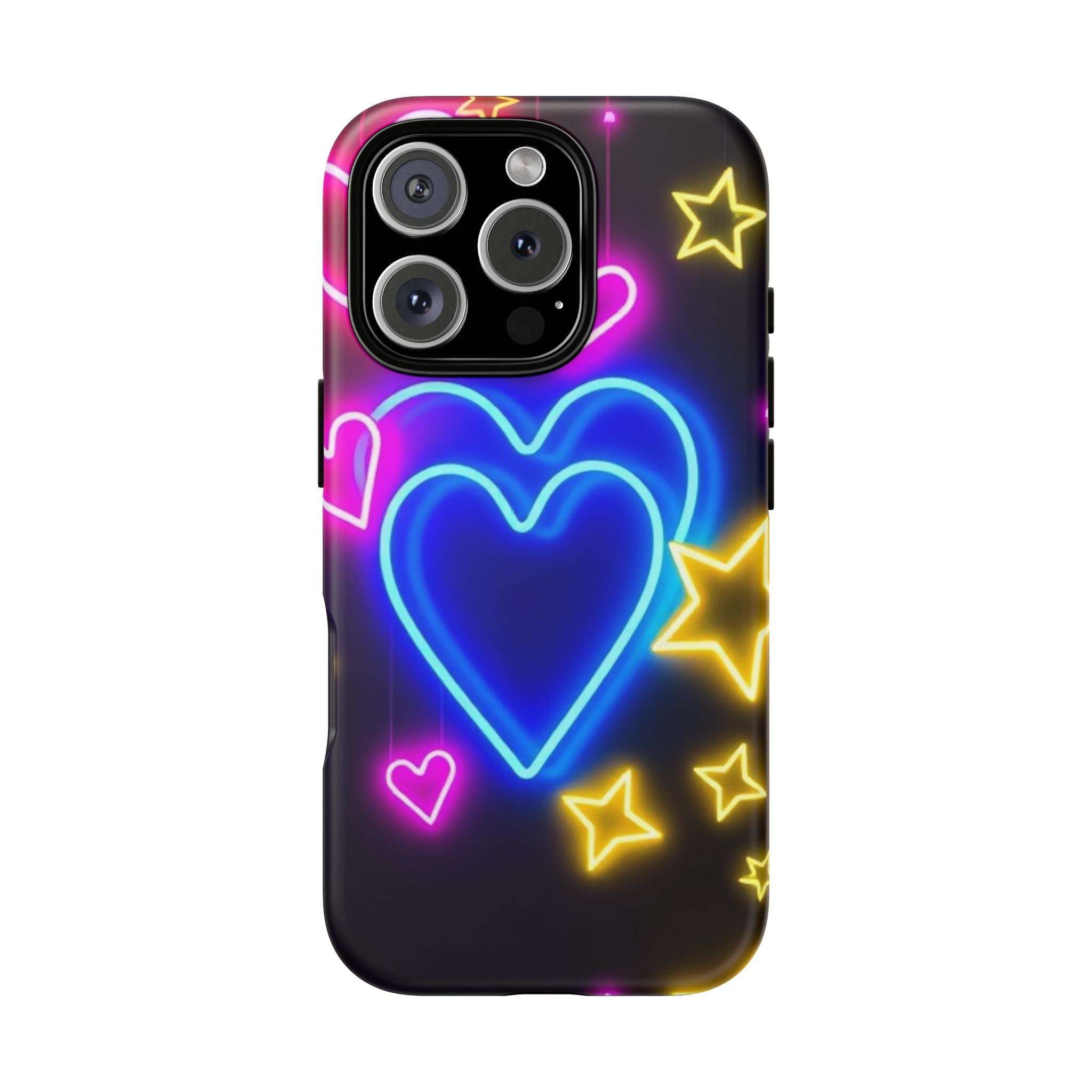 Android OR iPhone Compatible Cases - Neon Love Design - Unique Tough Cases