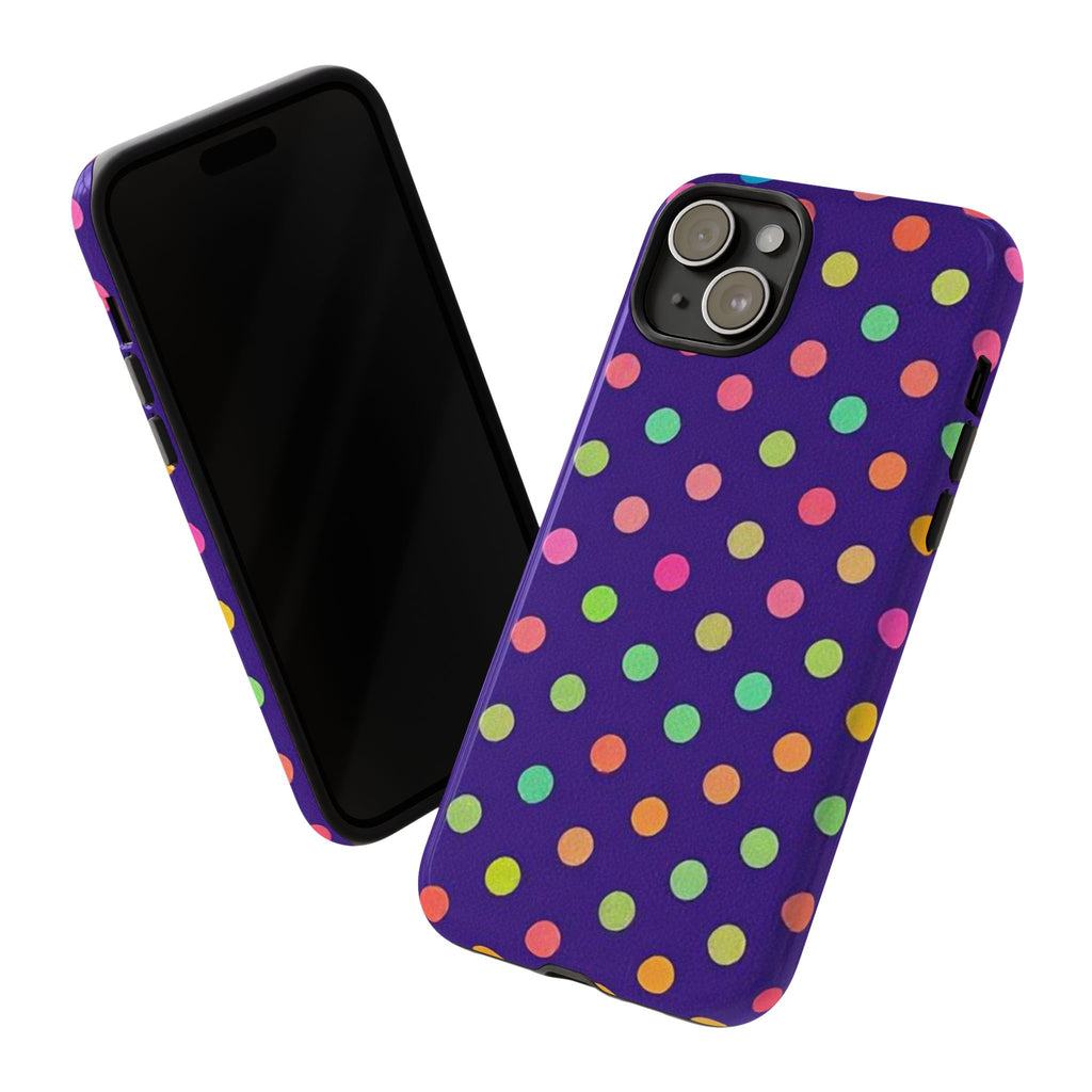 Colorful Polka Dot Tough Phone Case for iPhone