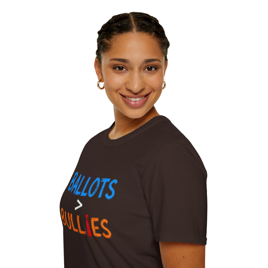 Ballots > Bullies T-Shirt — "I Will Not Be Intimidated" Voter Rights Tee