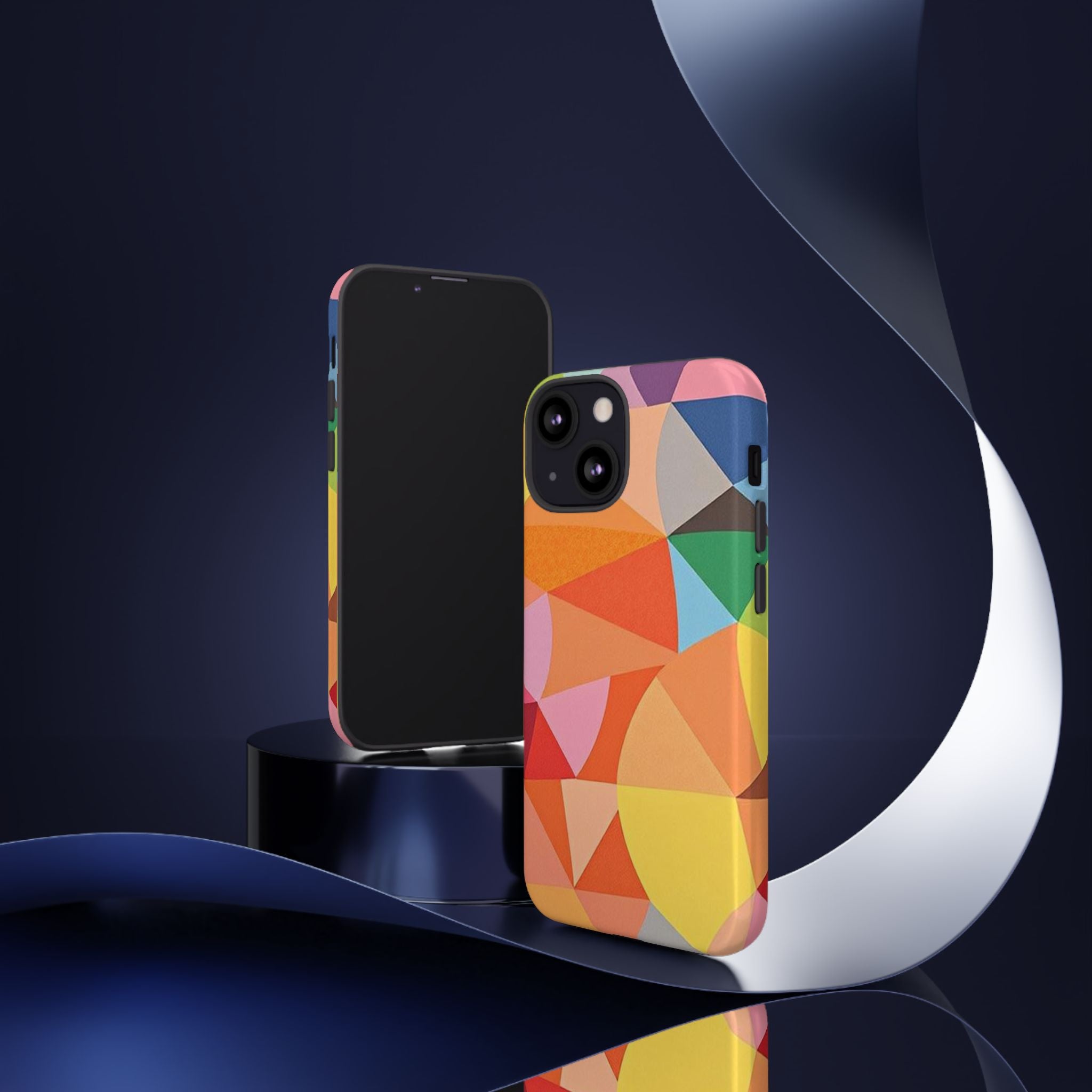 Colorful Geometric Tough Phone Case for iPhone