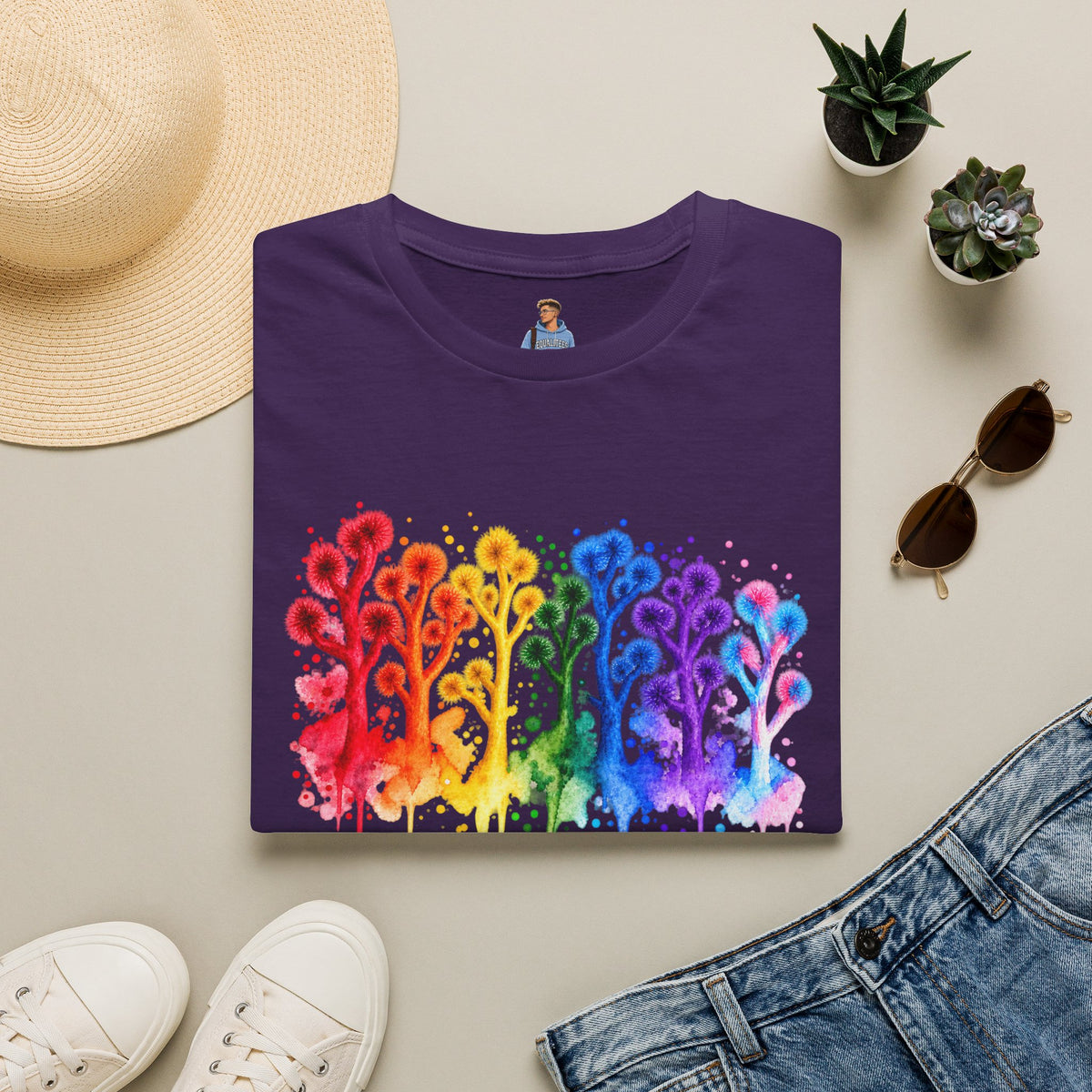 Pride Tree Las Vegas White Text T-shirt