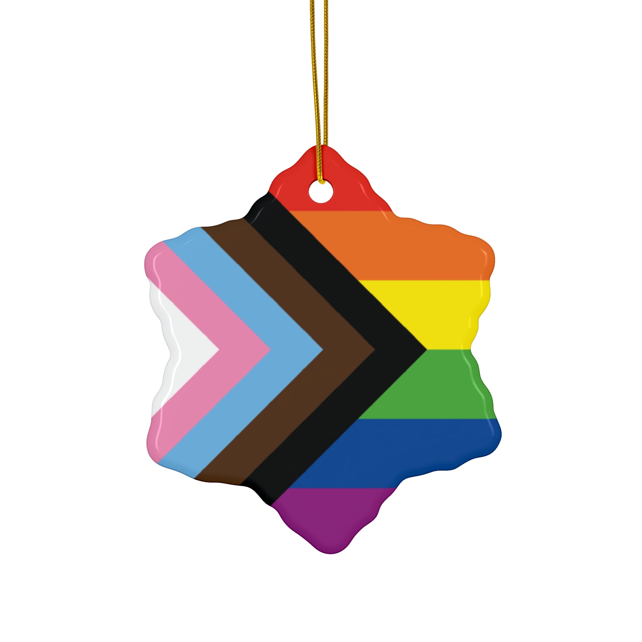 Pride Celebration Ceramic Ornaments - 4 Colorful Shapes