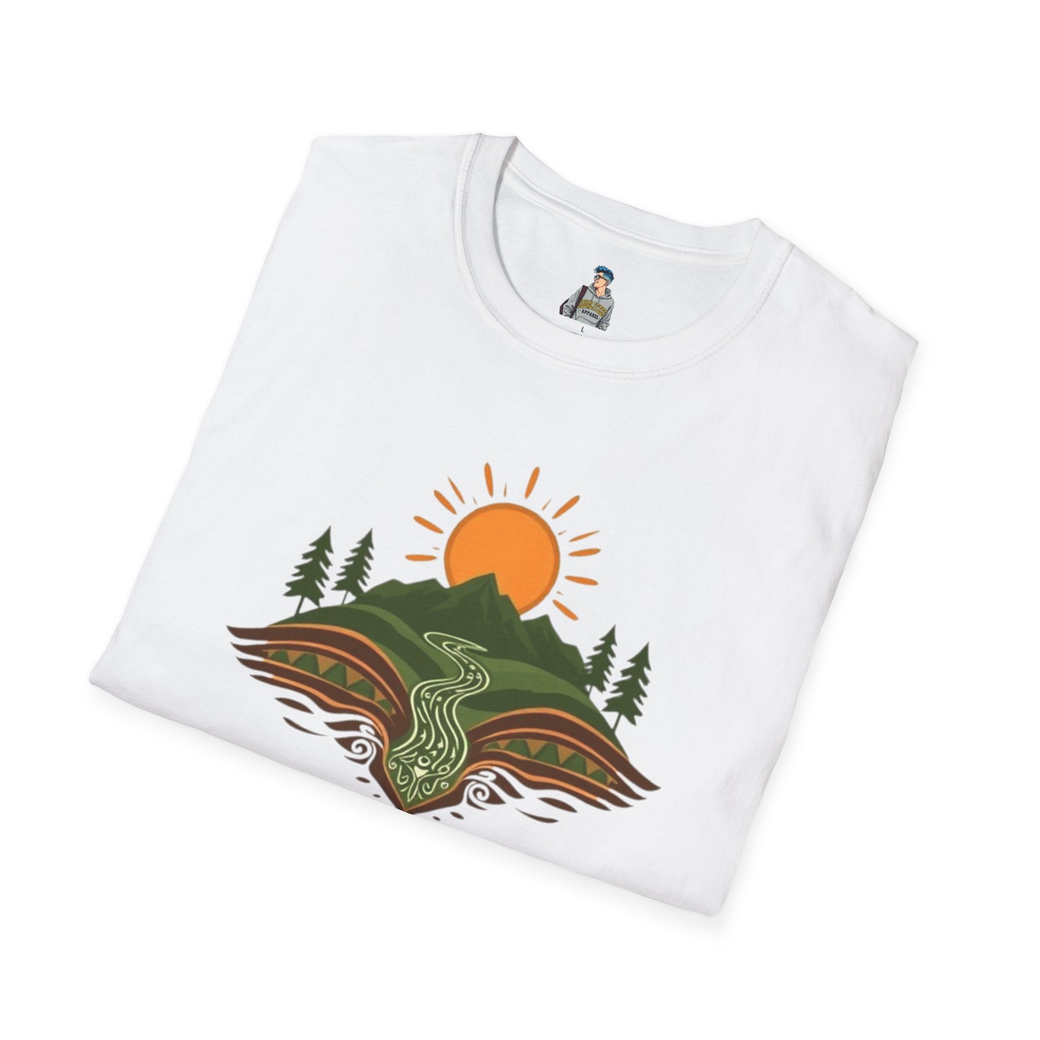 Mountain Scene Unisex Softstyle T-shirt