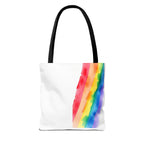 Rainbow Watercolor on Canvas Design - Tote Bag