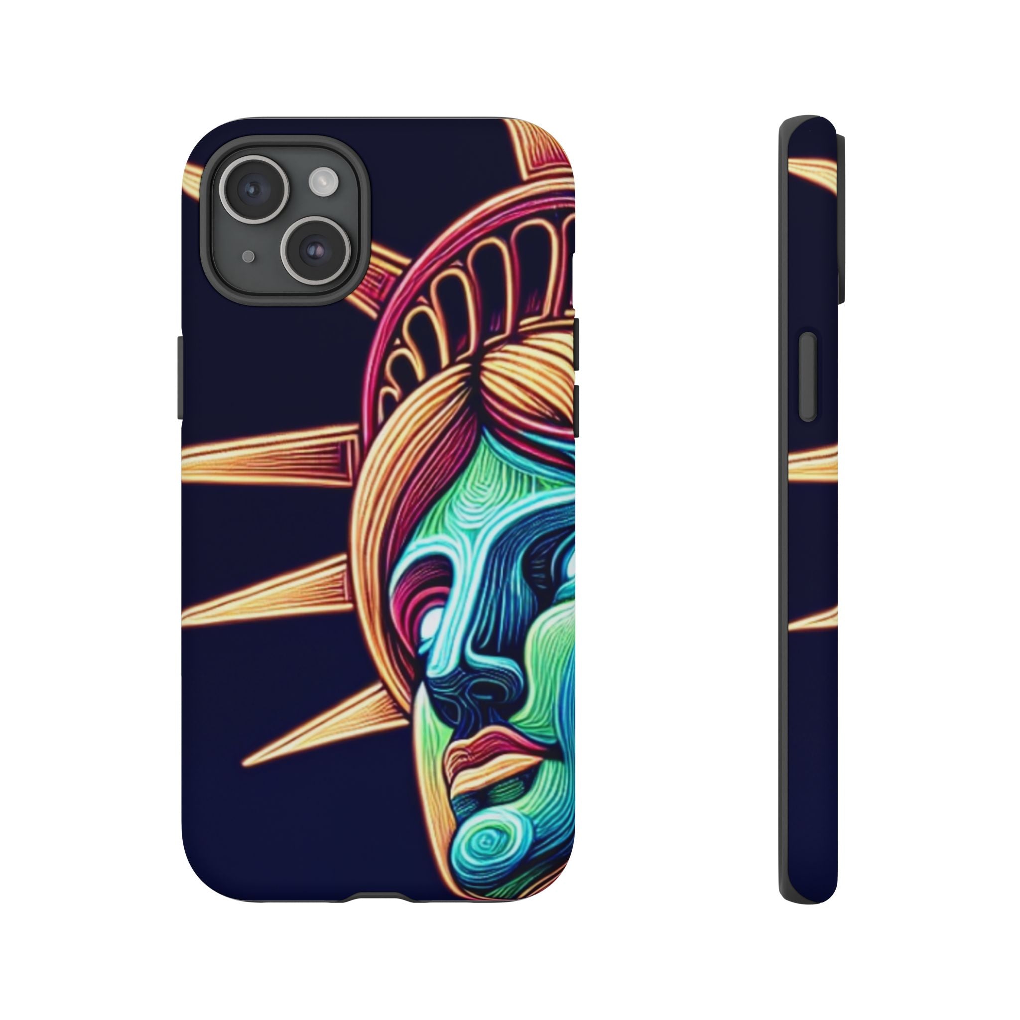 Statue of Liberty Neon Glowing Art Tough Case for Android & iPhone