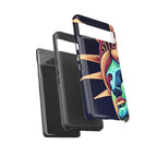 Statue of Liberty Neon Glowing Art Tough Case for Android & iPhone