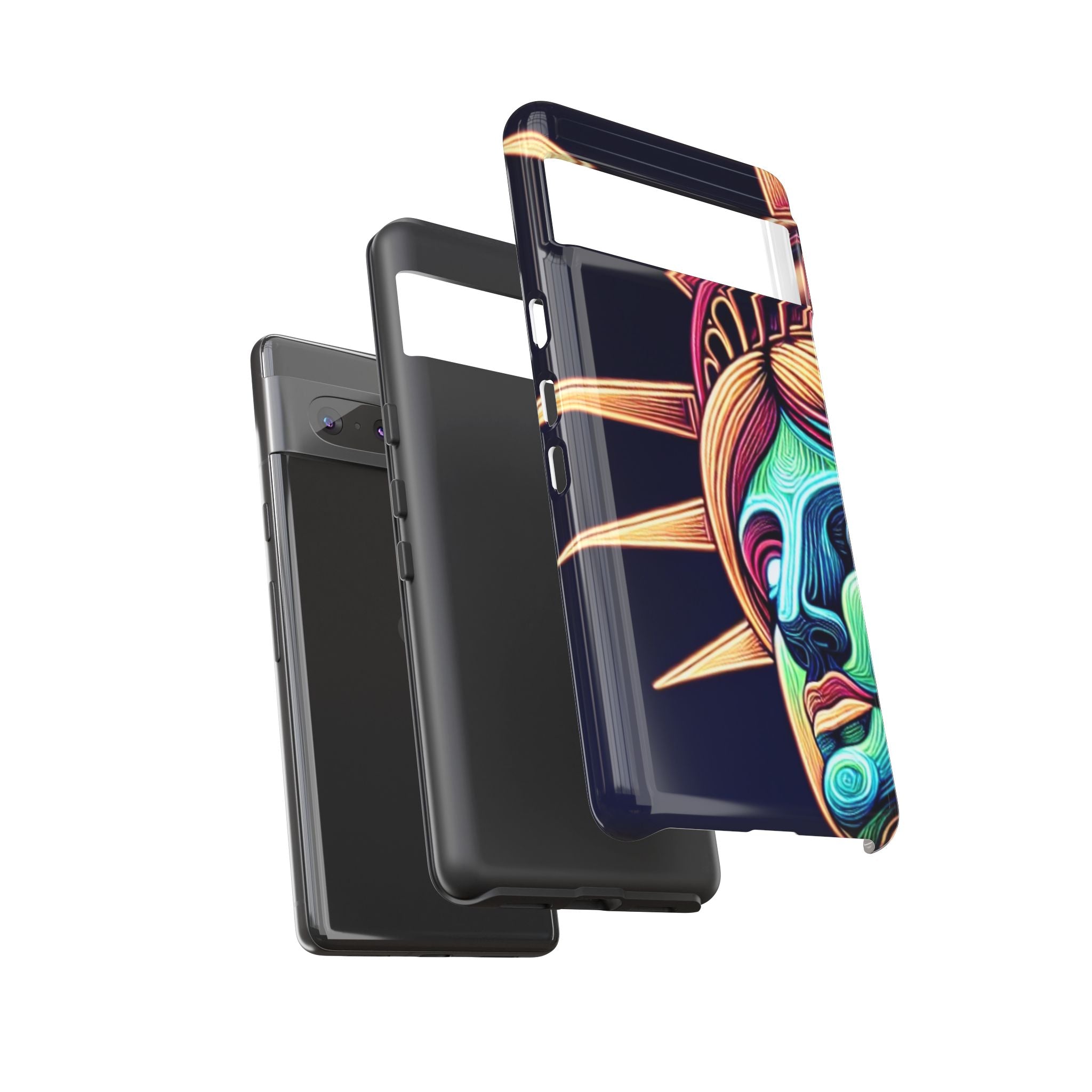 Statue of Liberty Neon Glowing Art Tough Case for Android & iPhone