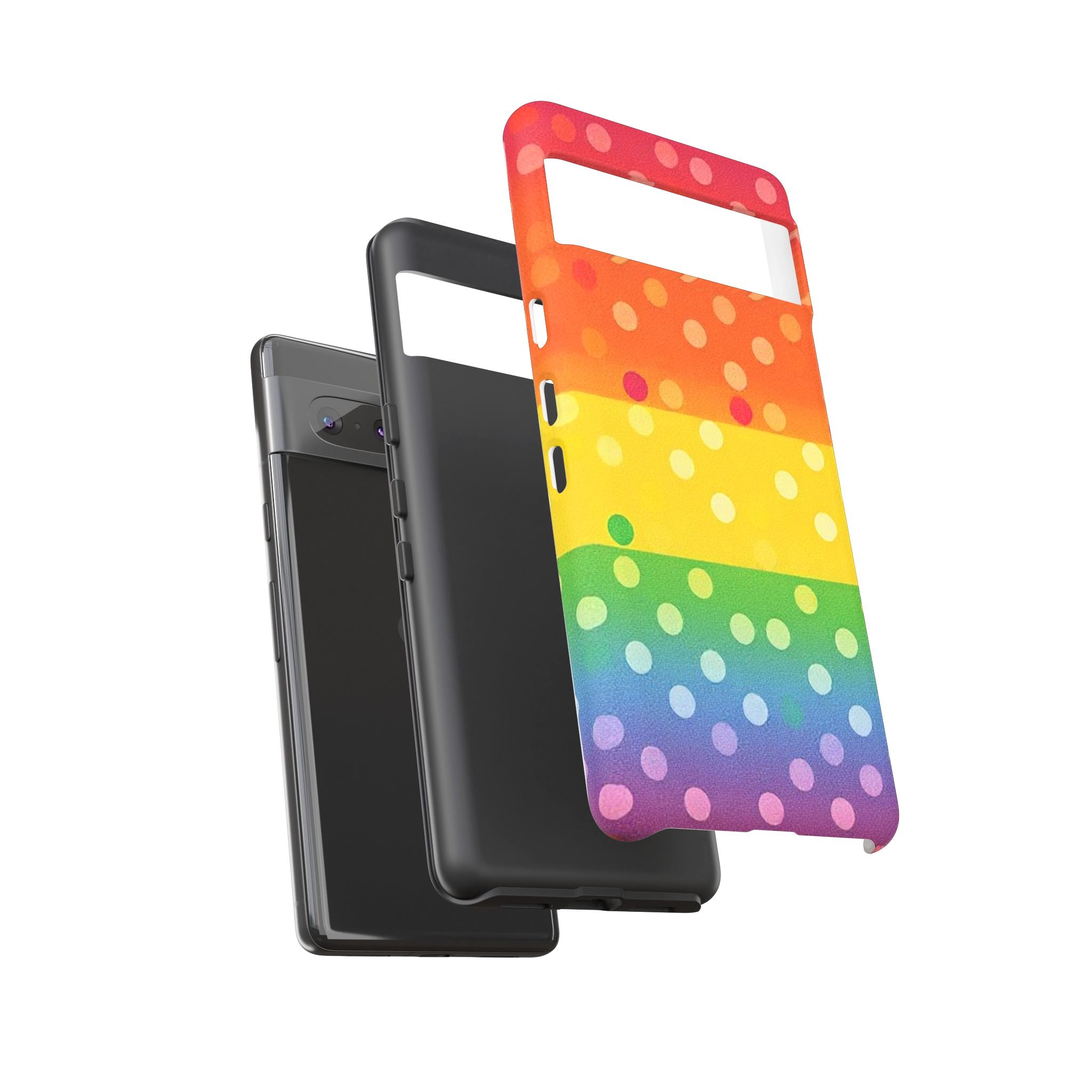 Rainbow Polka-Dot Tough Case for Android