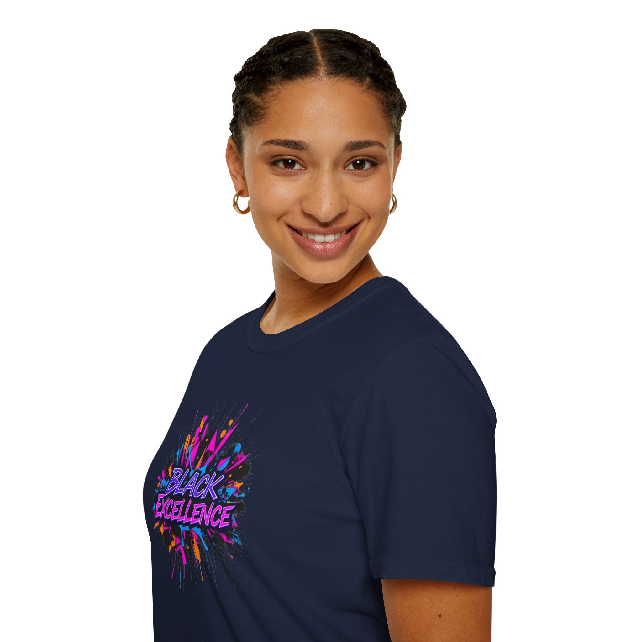 Unisex Softstyle T-Shirt - Black Excellence Graphic Tee