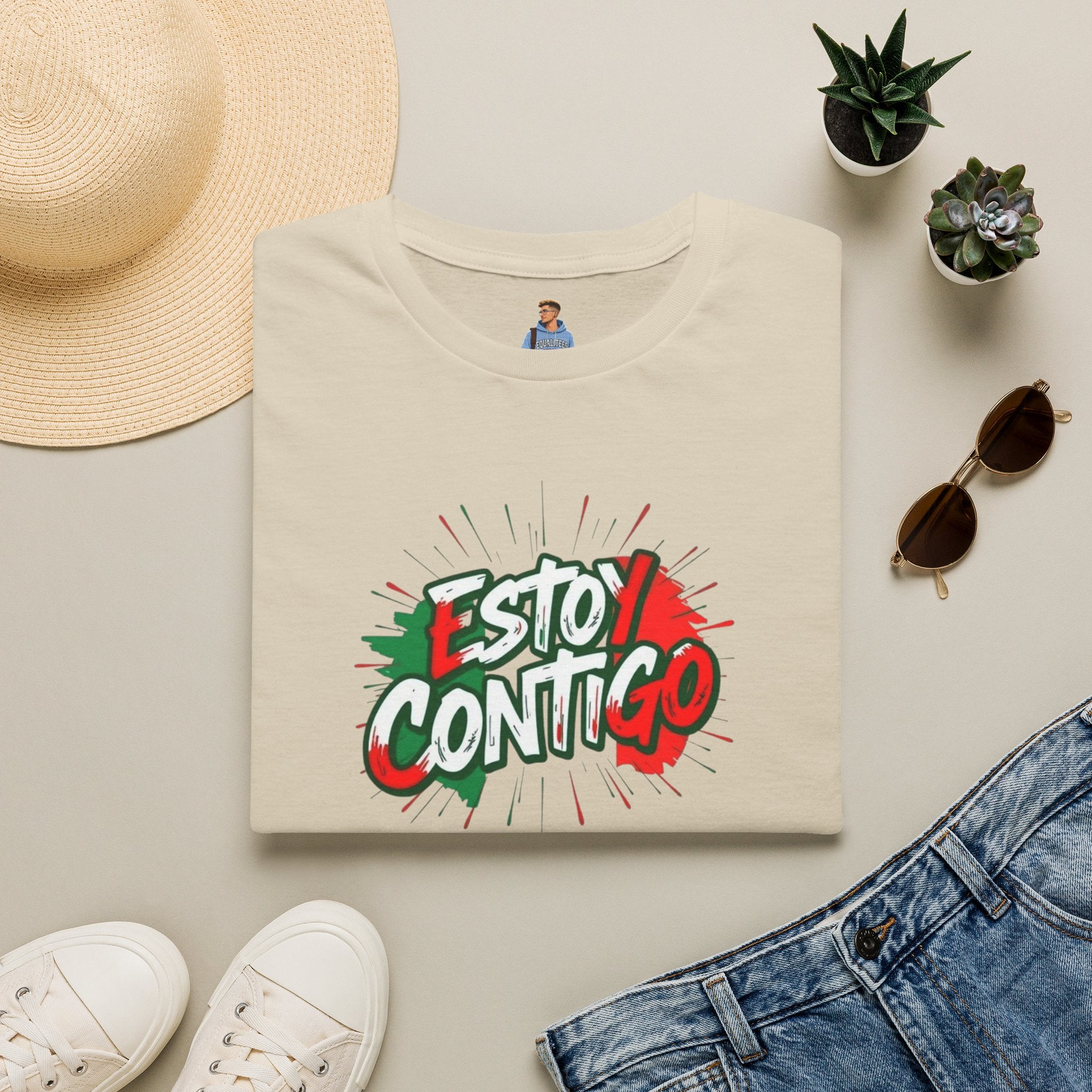 Immigrants Make America Great T-Shirt Estoy Contigo (I Am With You) Unisex Softstyle T-Shirt Classic Protest Tee