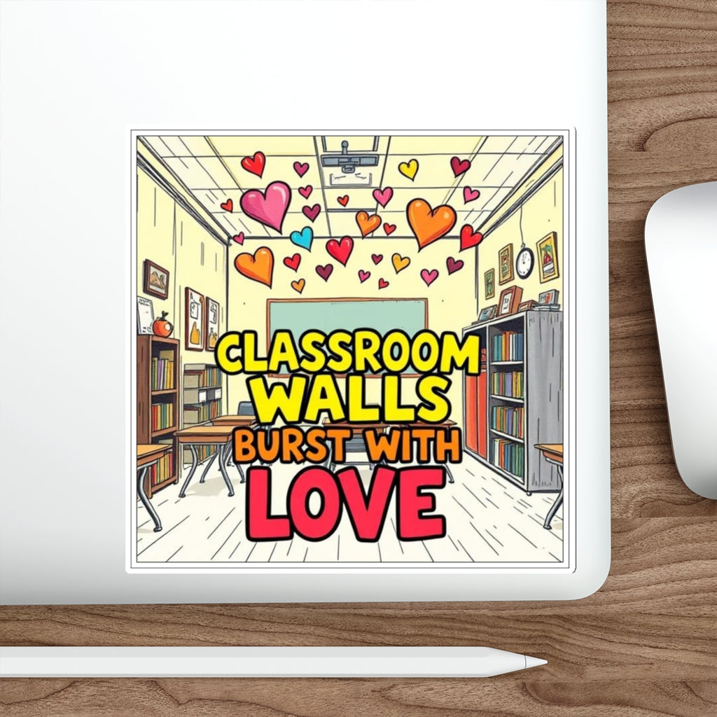 Classroom Walls Burst With Love Die-Cut Sticker