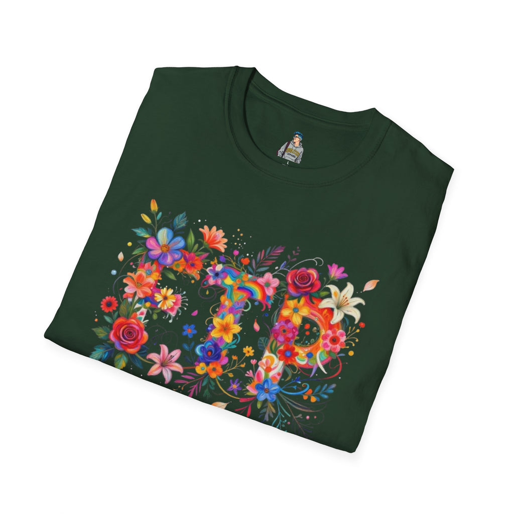 Floral 'FTP' Graphic T-Shirt