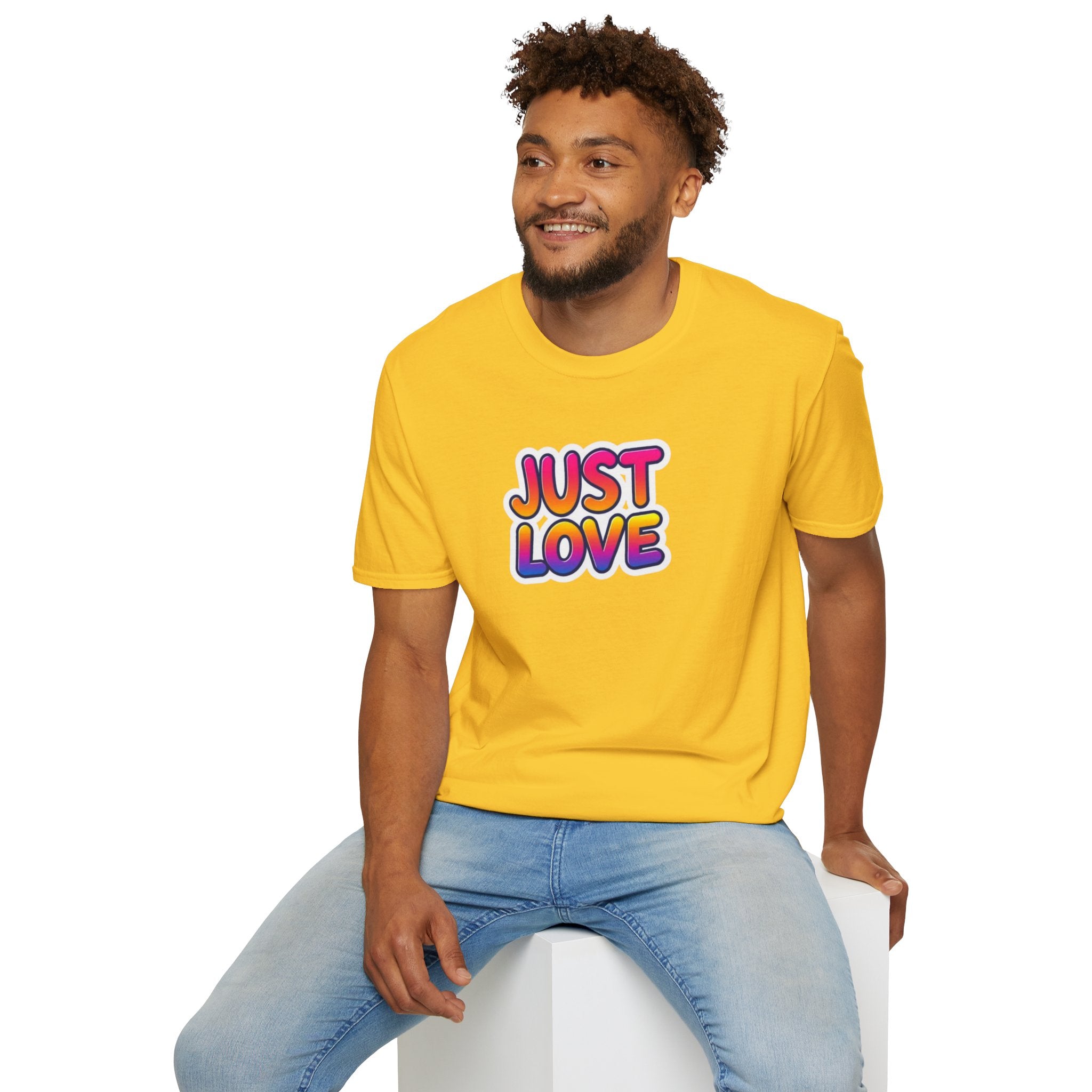 Just Love Unisex Softstyle T-Shirt | Perfect for Pride, Anniversaries, and Everyday Wear