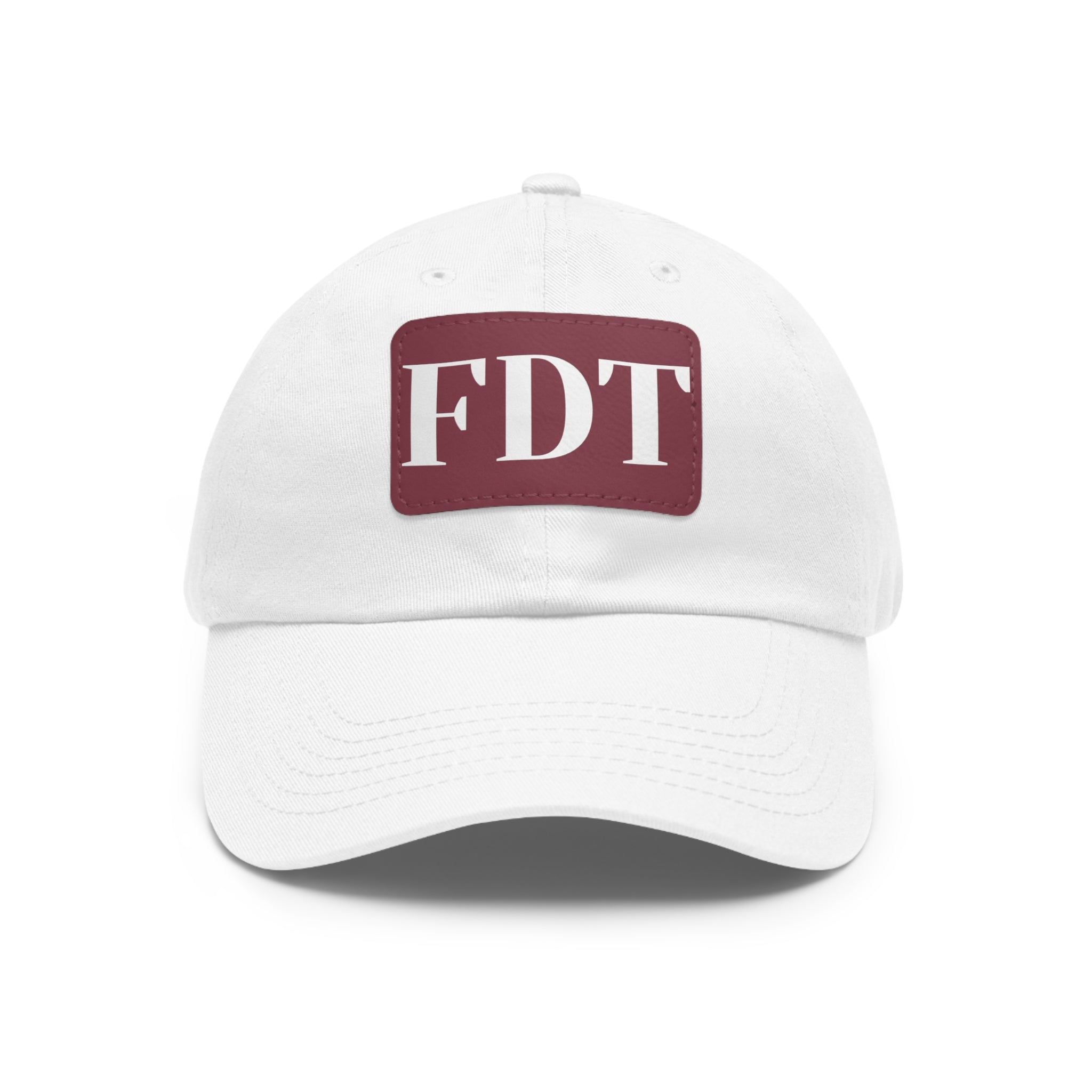 Stylish Dad Hat with FDT Leather Patch - Casual Sun Protection for Dads