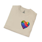 Unisex Softstyle T-Shirt - Pride Heart Design with 'Existence is Resistance'