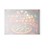 Stained Glass Pizza Cutting Board Colorful Kitchen Art for Food Lovers
