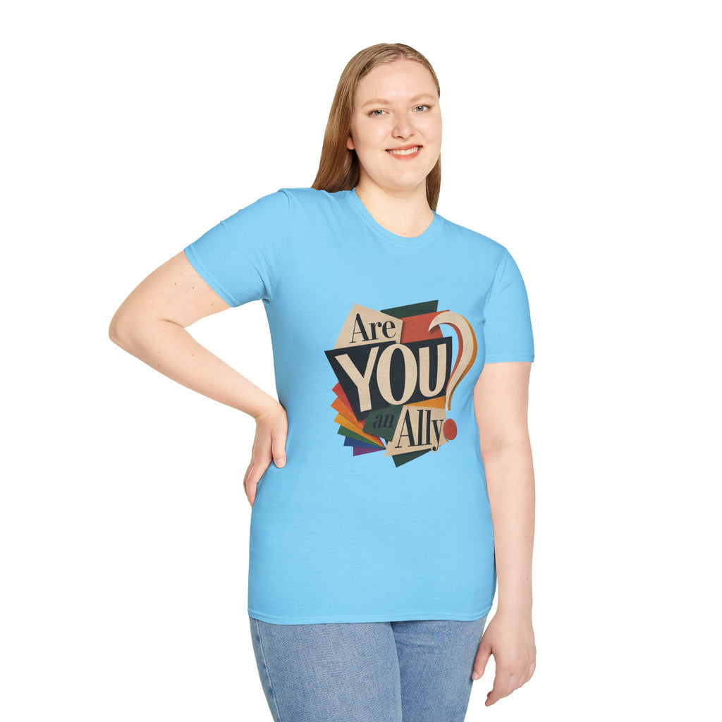 Are You An Ally? T-Shirt — Vintage Pride Ally Tee