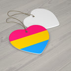Pansexual Pride Ceramic Ornament - 4 Colorful Shapes for Celebrations