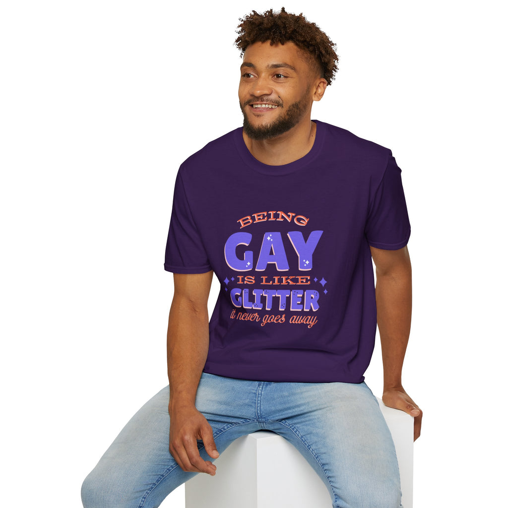 Being Gay Is Like Glitter Pride Tree Las Vegas T-Shirt