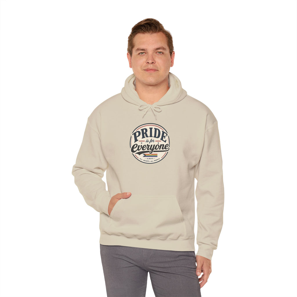 Pride Is For Everyone Pullover Hoodie — Vintage Graphic Inclusivity Sweatshirt