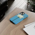 Open White Peace Lily Design Tough Case For Android & iPhone