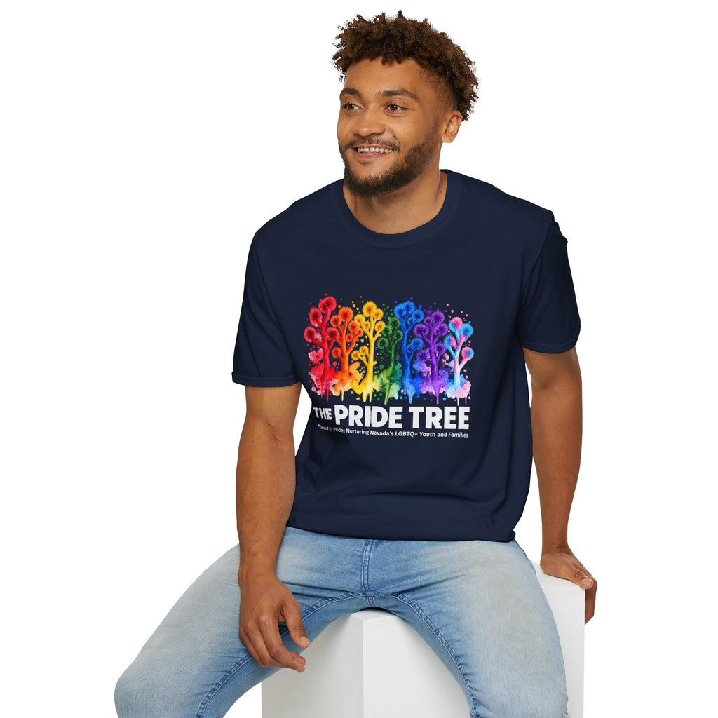 Pride Tree Las Vegas White Text T-shirt