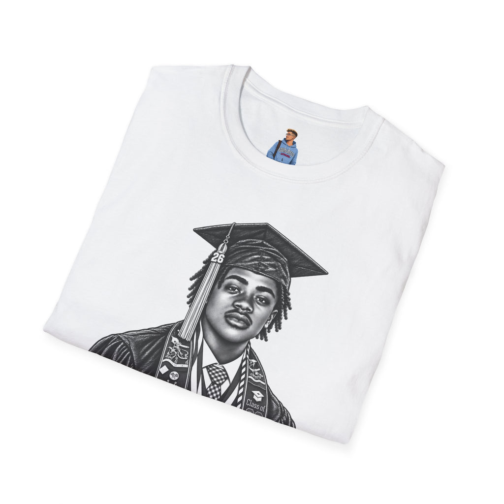 Graduation Portrait Front - In Memory of Pierre Damas Bel T-Shirt