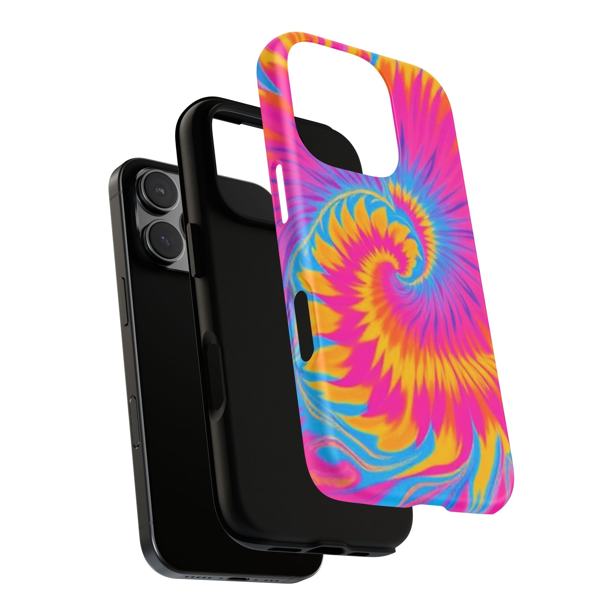 Vibrant Tie-Dye Swirl Protective Tough Case for iPhone