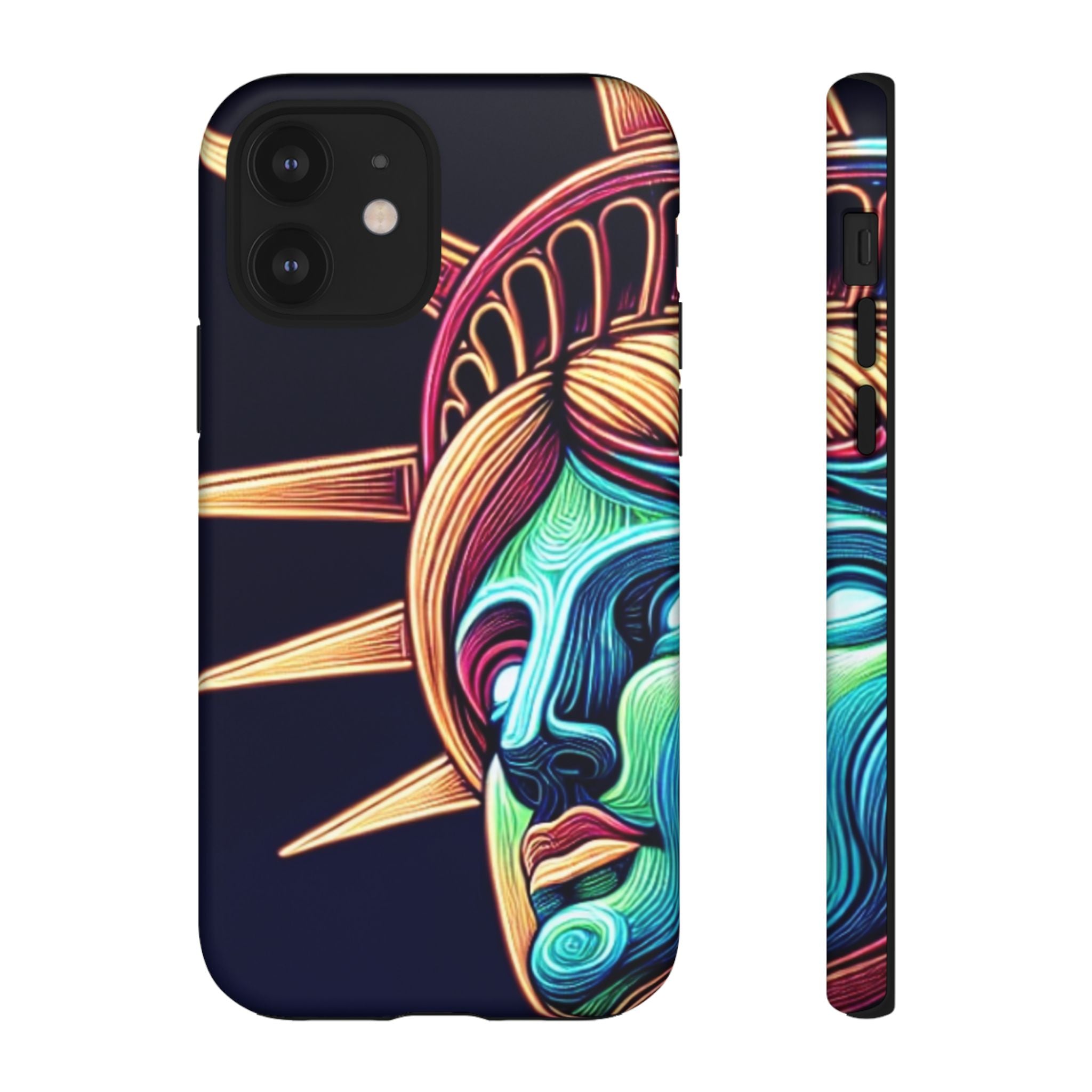 Statue of Liberty Neon Glowing Art Tough Case for Android & iPhone