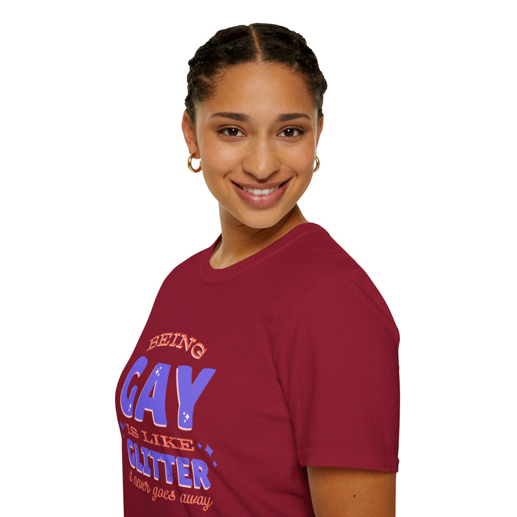 Being Gay Is Like Glitter Pride Tree Las Vegas T-Shirt