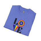 Vibrant LOVE Design for Pride Unisex Softstyle T-Shirt