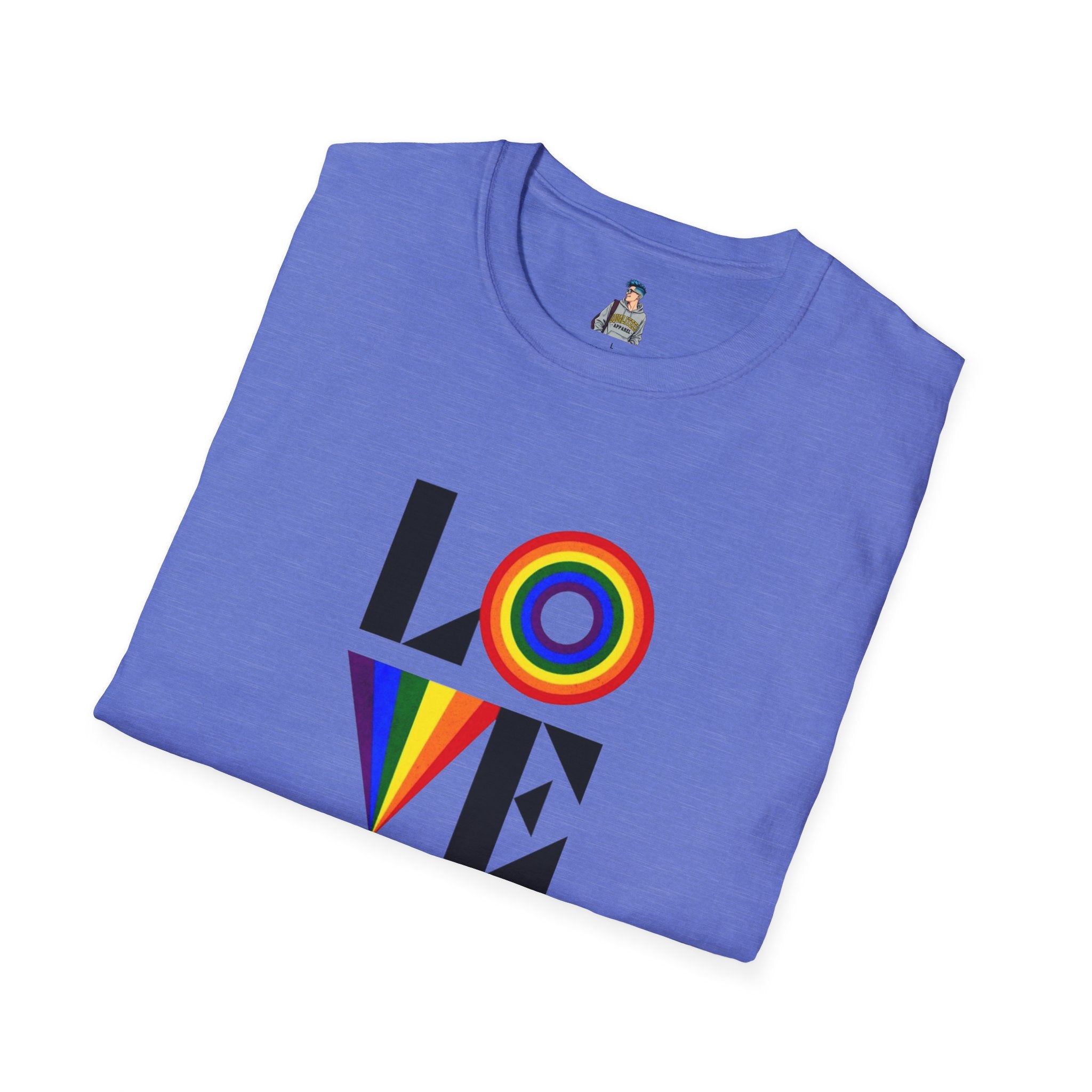 Vibrant LOVE Design for Pride Unisex Softstyle T-Shirt