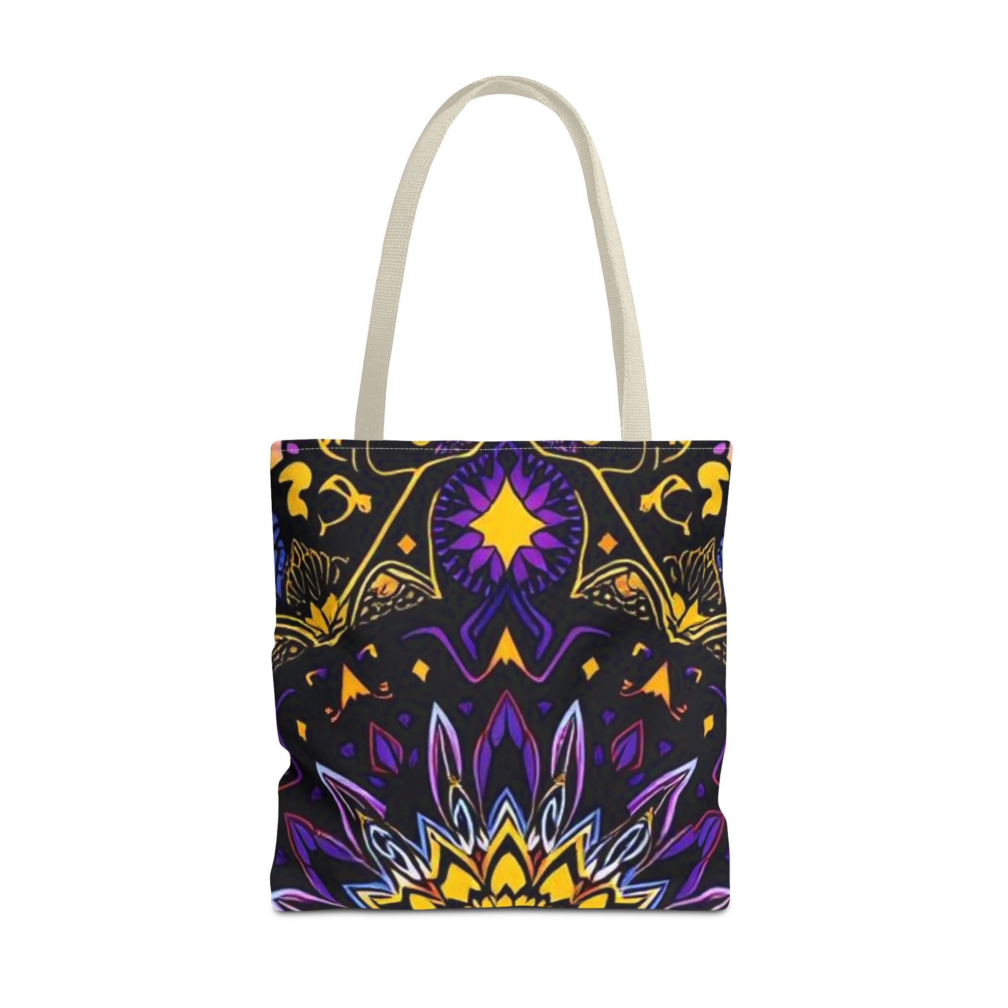 Purple & Yellow Design Tote Bag