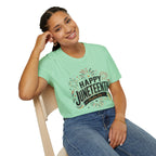 Juneteenth T-Shirt - "Happy Juneteenth" Fireworks Celebration Tee
