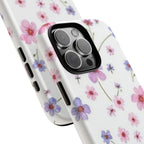 Floral Pink Wildflower Tough Phone Case for iPhone