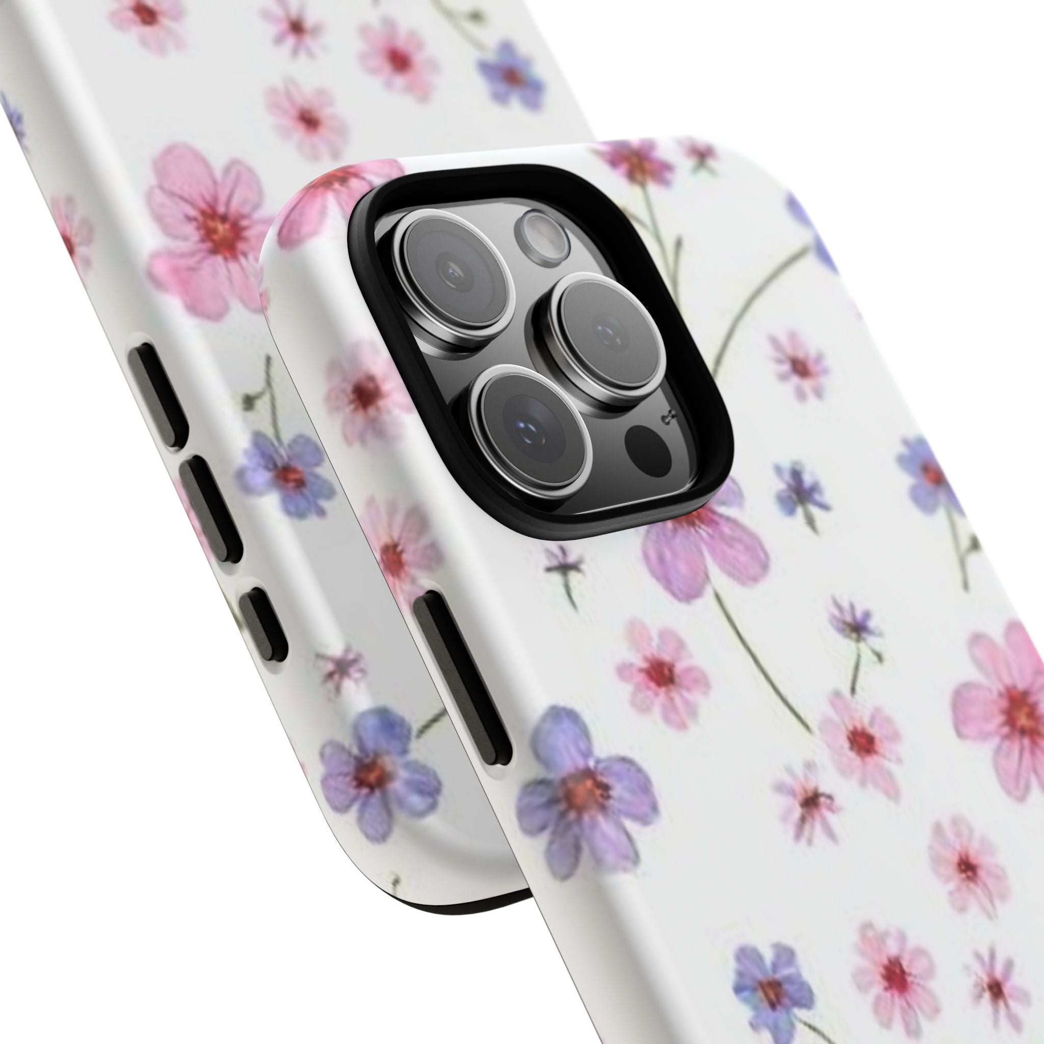 Floral Pink Wildflower Tough Phone Case for iPhone