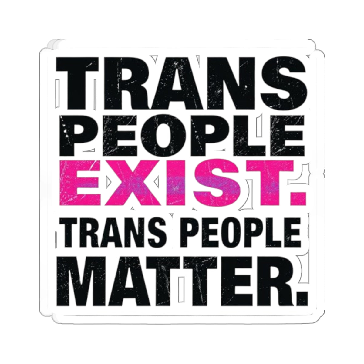 Die-Cut Stickers - TRANS PEOPLE EXIST. TRANS PEOPLE MATTER.