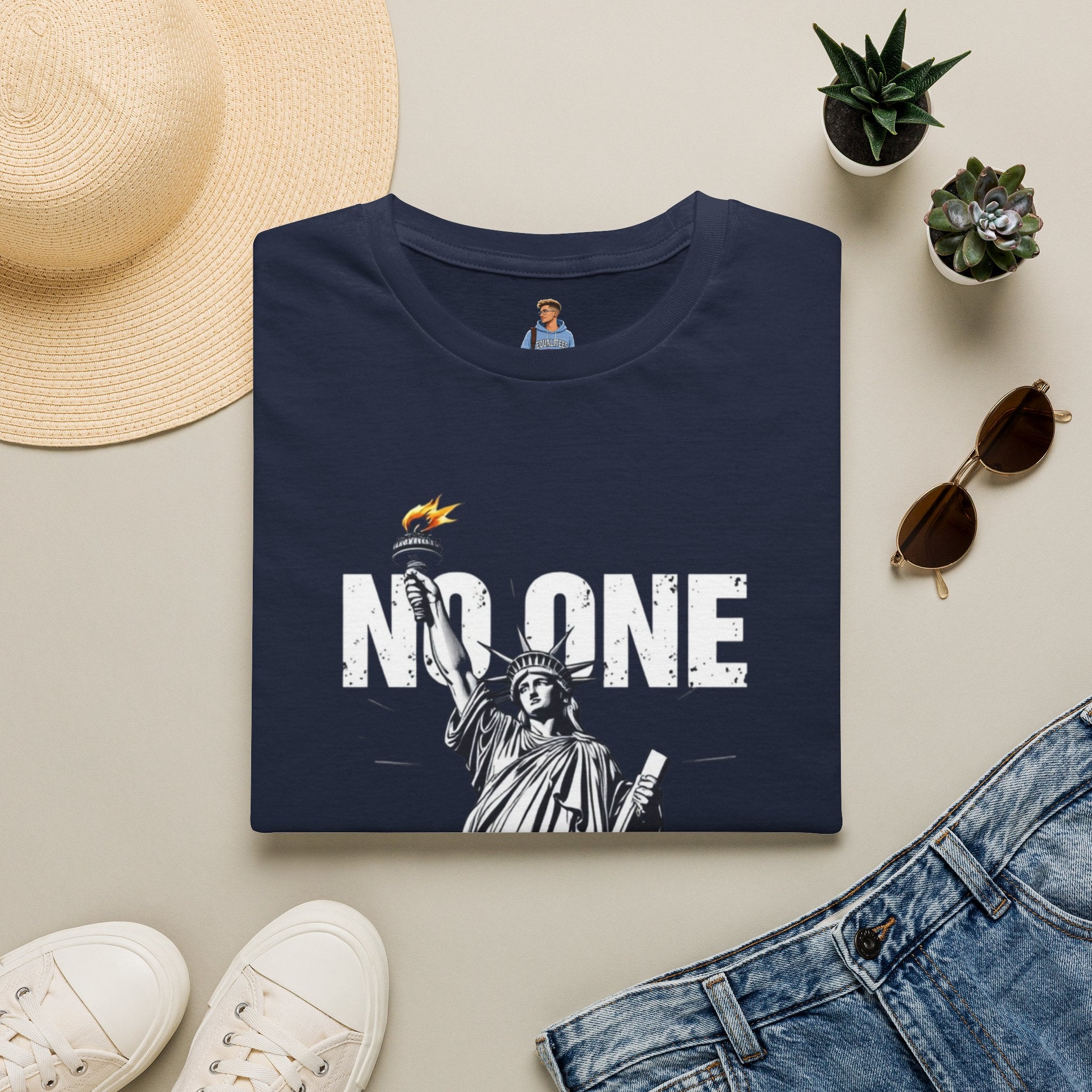 No One Is Illegal Graphic T-shirt