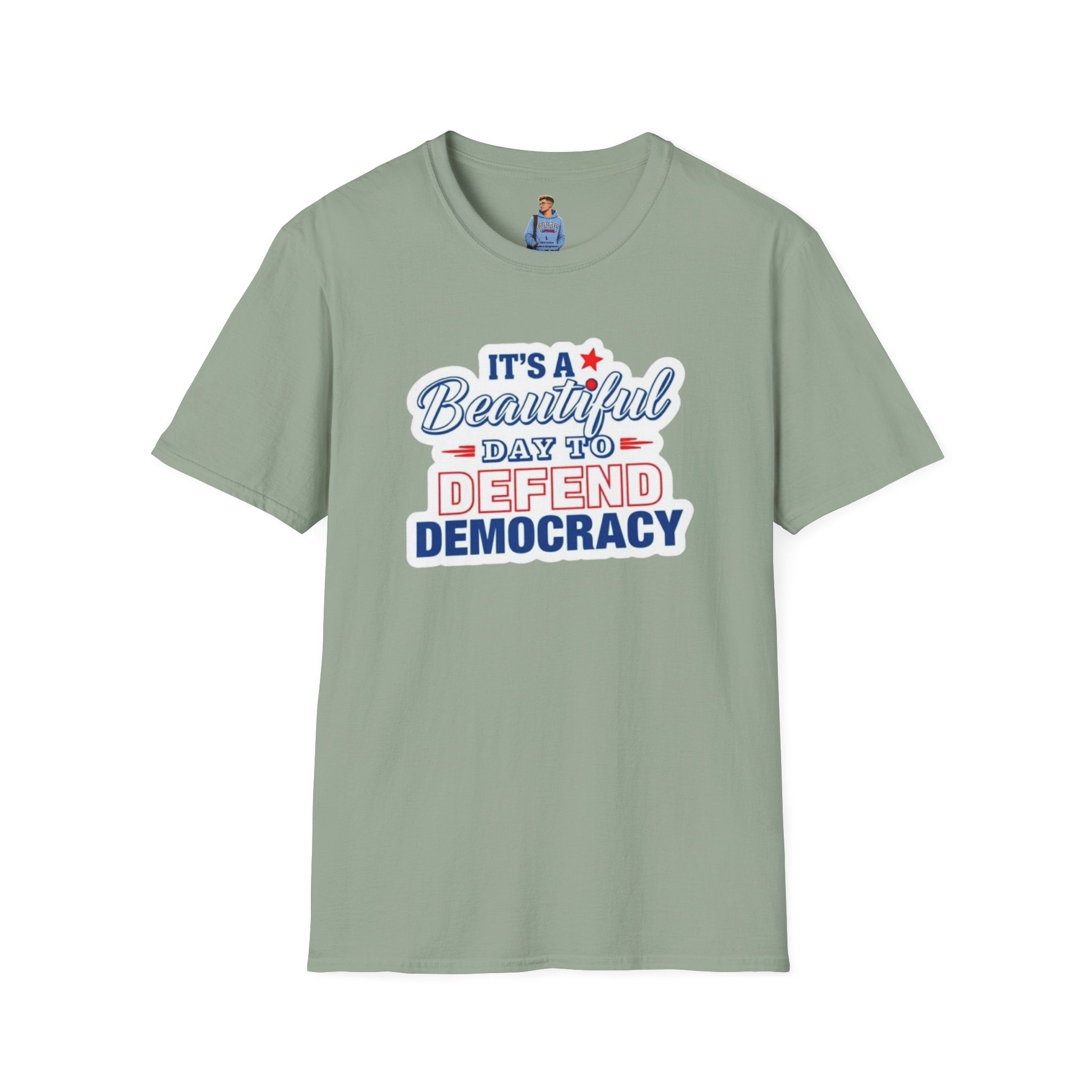 Defend Democracy Unisex Softstyle T-Shirt - Perfect for Activism and Everyday Wear