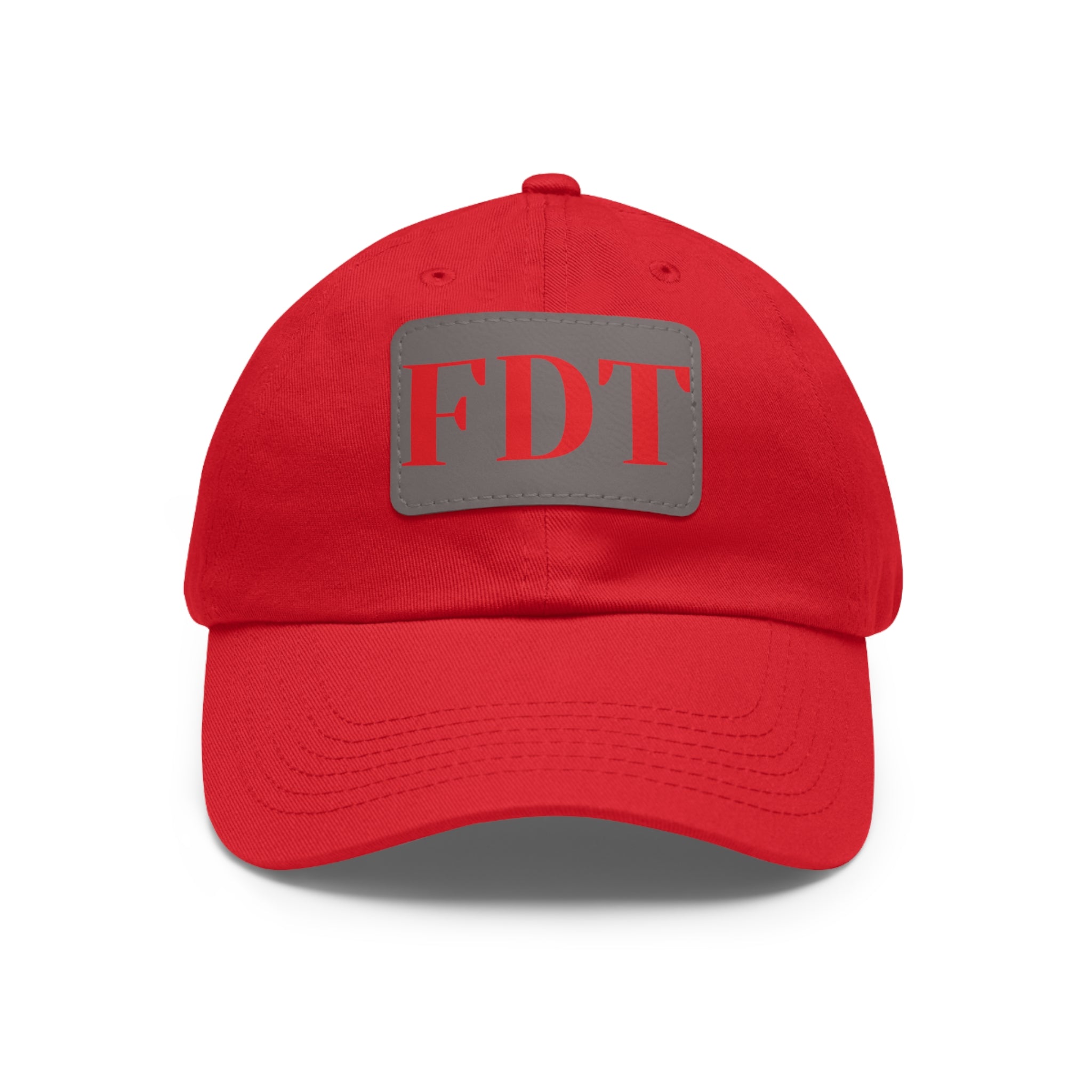 Stylish Dad Hat with FDT Leather Patch - Casual Sun Protection for Dads