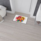 Vibrant Rainbow Footprints Heavy Duty Floor Mat - Artistic Home Decor