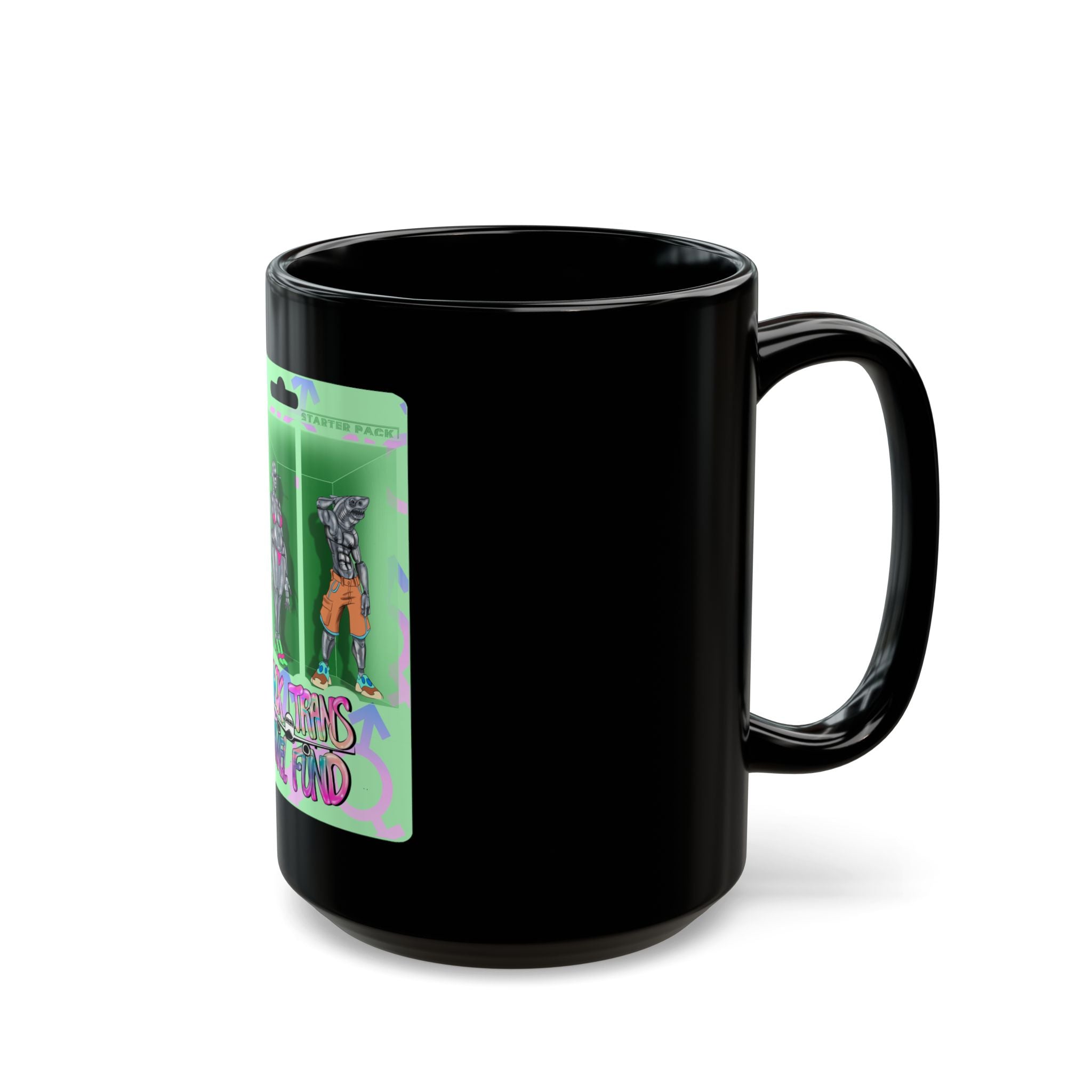 BTTF - Black Trans Travel Fund Black Ceramic Mug 11oz/15oz