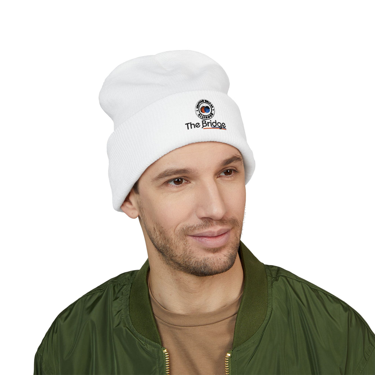 Embroidered Haitian Bridge Alliance Logo Cuffed Beanie — Warm Knit Winter Hat