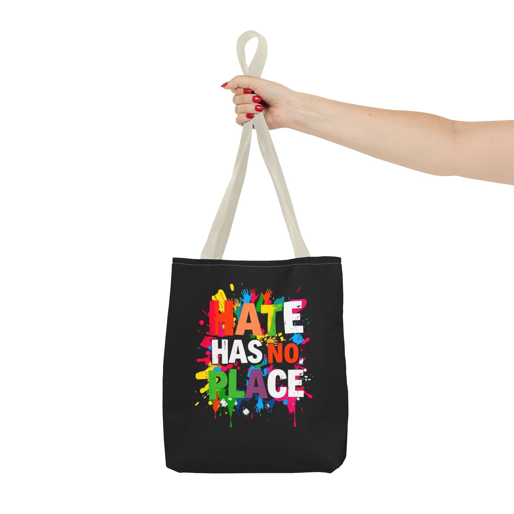 Hate Has No Place Paint Splatter Tote Bag