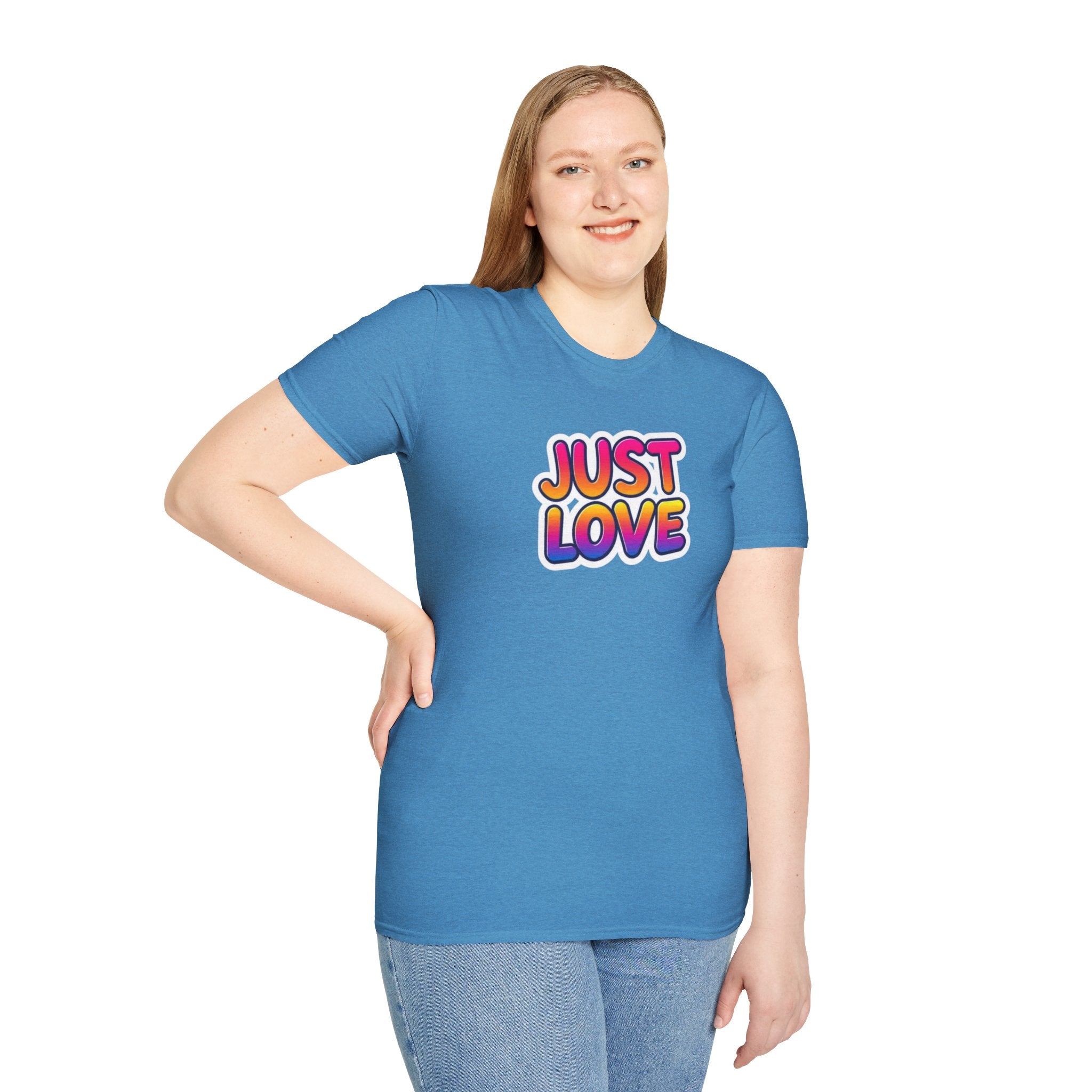 Just Love Unisex Softstyle T-Shirt | Perfect for Pride, Anniversaries, and Everyday Wear
