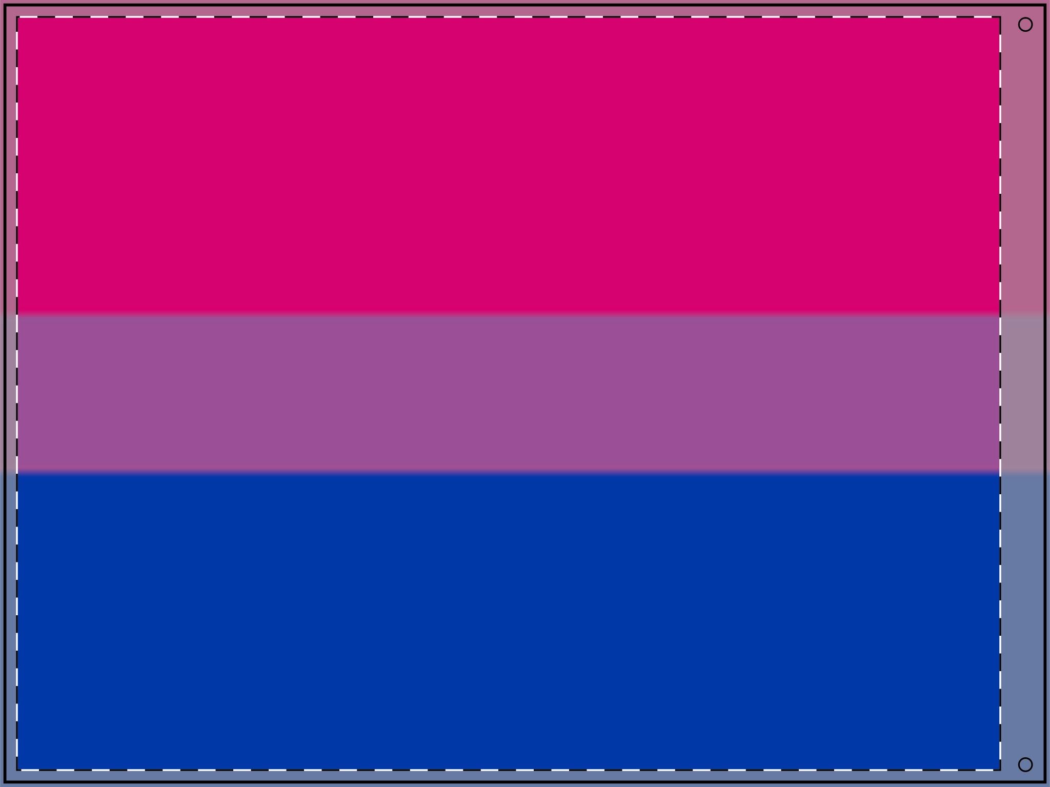 Double Sided Bisexual Pride Flag - Celebrate Inclusivity and Support LGBTQ+ Pride